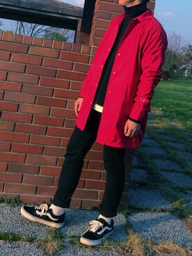 「ロング丈」｜「アイテム（その他アウター）」を使った、t@ka.さん（メンズ・175cm）の秋コーディネート