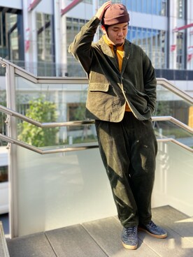「override 」｜「アイテム（セットアップ）」を使った、こがちゃんさん（メンズ・175cm）の秋コーディネート