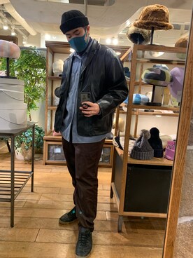 「arth」｜「アイテム（ジャケット/アウター）」を使った、こがちゃんさん（メンズ・175cm）の冬コーディネート