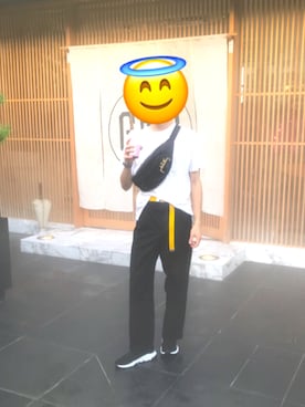 「スピードトレーナー」｜「アイテム（スラックス）」を使った、ふりょさん（メンズ・176cm）の夏コーディネート