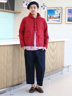 「BEAMS LIGHTS（ビームスライツ）のアイテム（ブルゾン）」を使った、mizutaniさん（メンズ・178cm）の春コーディネート