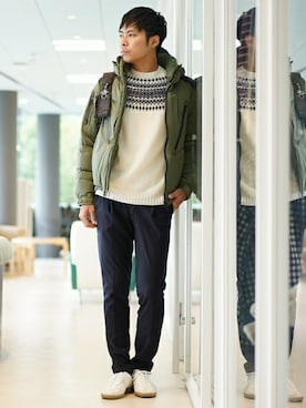 「BEAMS LIGHTS」｜「アイテム（ダウンジャケット/コート）」を使った、mizutaniさん（メンズ・178cm）の夏コーディネート
