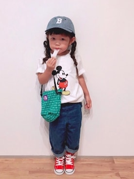 「アイテム（その他、ホワイト系）」を使った、sui_mmyさん（キッズ・100cm）の夏コーディネート
