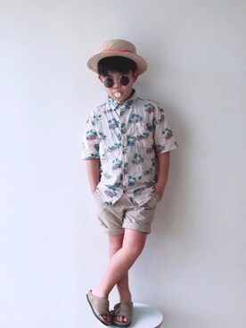 「アイテム（シャツ/ブラウス）」を使った、sui_mmyさん（キッズ・100cm）の夏コーディネート