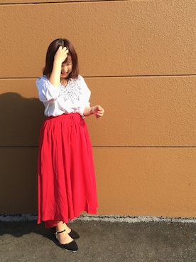 「スカラップ」｜「アイテム（パンプス）」を使った、rieko_miさん（レディース・149cm）の春コーディネート