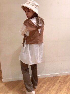 「Furryrate（ファーリーレート）のアイテム（パンツ）」を使った、🧸🎈さん（レディース・151cm）の秋コーディネート