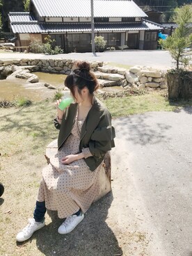 「rps（アールピーエス）のアイテム（ブルゾン）」を使った、みみみさん（レディース・150cm）の春コーディネート