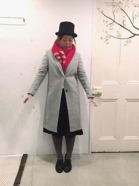 「doux bleu （ドゥーブルー）のアイテム（ジャケット/アウター）」を使った、YARRAdouxbleu三宮店さん（レディース・154cm）の冬コーディネート