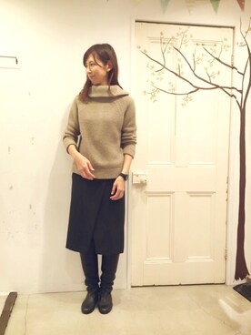 「三宮」｜YARRAdouxbleu三宮店さん（レディース・168cm）の冬コーディネート
