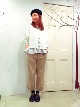 「Blute（ブリューテ）のアイテム」を使った、YARRAdouxbleu三宮店さん（レディース・168cm）の冬コーディネート