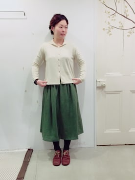 「Blute（ブリューテ）のアイテム」を使った、YARRAdouxbleu三宮店さん（レディース・154cm）の冬コーディネート