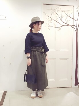 「INN-STANT（インスタント）のアイテム」を使った、YARRAdouxbleu三宮店さん（レディース・154cm）の冬コーディネート