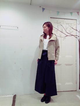 「doux bleu （ドゥーブルー）のアイテム（ジャケット/アウター）」を使った、YARRAdouxbleu三宮店さん（レディース・168cm）の冬コーディネート