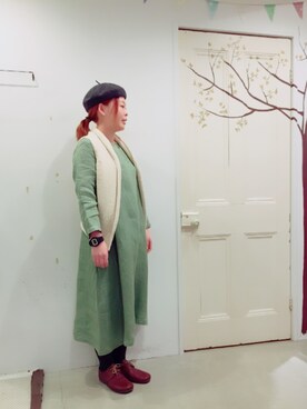 「Blute（ブリューテ）のアイテム」を使った、YARRAdouxbleu三宮店さん（レディース・154cm）の冬コーディネート