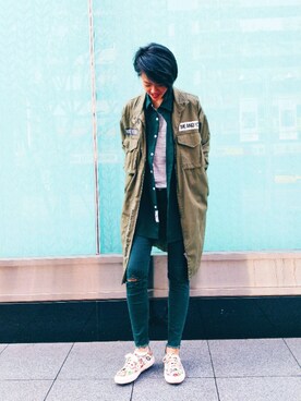 「SUPERGA（スペルガ）のアイテム（スリッポン）」を使った、twinslifestyleさん（レディース・165cm）の春コーディネート