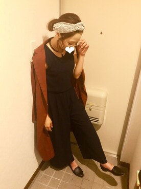 「ヘアアクセ」｜「アイテム（オールインワン・サロペット）」を使った、よっぴーさん（レディース・153cm）の夏コーディネート