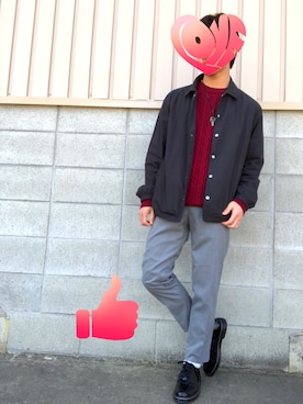 「アンクルパンツ」｜「アイテム（ナイロンジャケット）」を使った、あすかさん（メンズ・170cm）の春コーディネート
