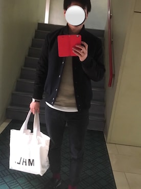 「Dr. Martens（ドクターマーチン）のDr.Martens (ドクターマーチン)/1461 3EYE GIBSON SHOES（その他シューズ）」を使った、hiiraさん（メンズ・167cm）の冬コーディネート