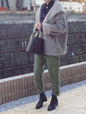 dxさん（レディース・162cm）の冬コーディネート