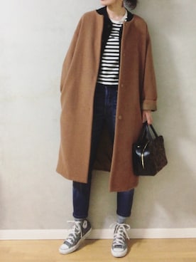 「SMELLY（スメリー）のアイテム（ピアス（両耳用））」を使った、dxさん（レディース・162cm）の冬コーディネート