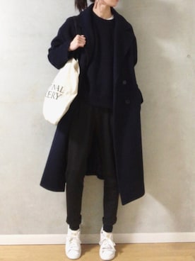 「SMELLY（スメリー）のアイテム（ピアス（両耳用））」を使った、dxさん（レディース・162cm）の冬コーディネート