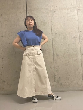 「KBF+」｜「アイテム（アクセサリー）」を使った、ひーさんさん（レディース・154cm）の春コーディネート