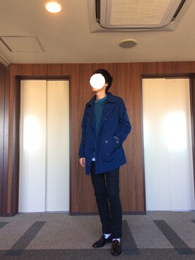 「DIESEL（ディーゼル）のアイテム（トレンチコート）」を使った、sさん（メンズ・177cm）の秋コーディネート