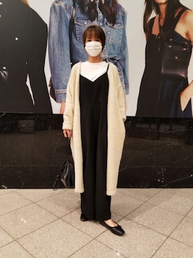 「リラックスコーデ」｜「アイテム（オールインワン・サロペット）」を使った、しぃさん（レディース・164cm）の秋コーディネート