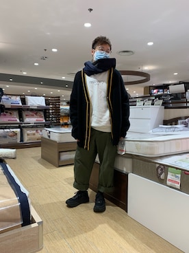 「ADLIB（アドリブ）のアイテム」を使った、メロンさん（メンズ・168cm）の冬コーディネート
