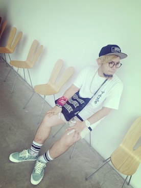 「SASQUATCHfabrix.（サスクワァッチファブリックス）のアイテム（Tシャツ/カットソー）」を使った、taku-lowさん（メンズ・171cm）の秋コーディネート