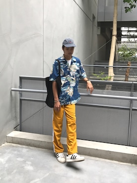 「cotton on（コットンオン）のアイテム（帽子）」を使った、Ta Chatchaiさん（メンズ・182cm）の春コーディネート