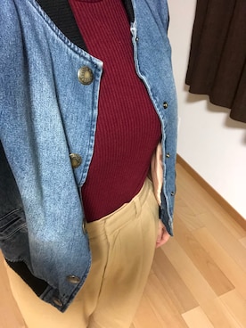 「LEPSIM（レプシィム）のT/R/PUテーパードパンツ　761850（その他パンツ）」を使った、chiaさん（レディース・153cm）の春コーディネート