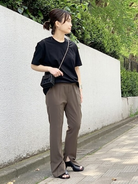 「AP STUDIO（エーピーストゥディオ）のアイテム（バッグ）」を使った、staff Kさん（レディース・158cm）の春コーディネート
