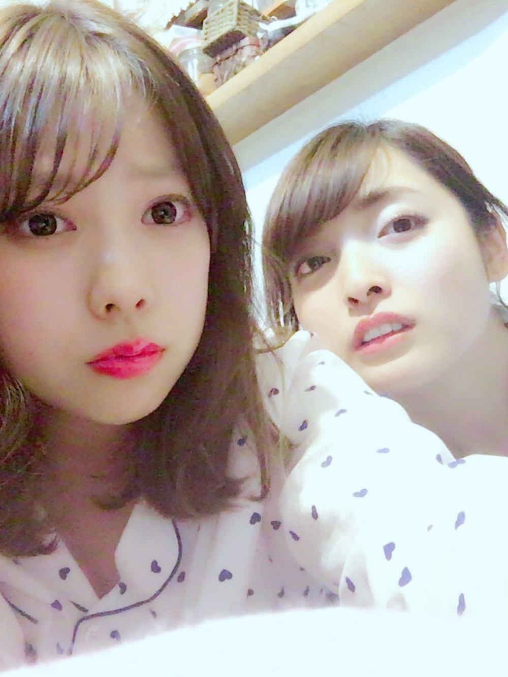 「GU、パジャマ、ルームウエア、ジェラート　ピケ(gelato pique)、ハート」｜「GUのアイテム（ルームウェア/パジャマ、ブルー系）」を使った、よしだななみさん（レディース・165cm）の春コーディネートの1枚目の写真