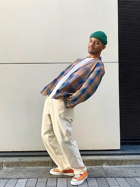 「PENDLETON（ペンドルトン）のアイテム（テーラードジャケット）」を使った、TAKESHIさん（メンズ・178cm）の春コーディネート