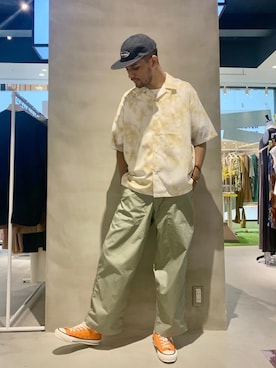 「JOINT WORKS（ジョイントワークス）のアイテム（シャツ/ブラウス）」を使った、TAKESHIさん（メンズ・178cm）の夏コーディネート