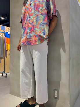 「JOINT WORKS（ジョイントワークス）のアイテム（シャツ/ブラウス）」を使った、TAKESHIさん（メンズ・178cm）の夏コーディネート