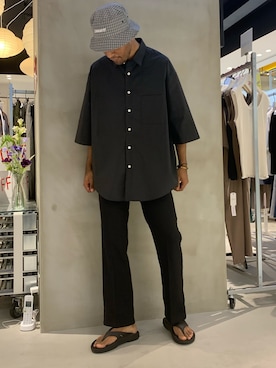 「JOINT WORKS（ジョイントワークス）のアイテム（シャツ/ブラウス）」を使った、TAKESHIさん（メンズ・178cm）の夏コーディネート