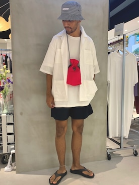 「COBRA（コブラ）のアイテム」を使った、TAKESHIさん（メンズ・178cm）の夏コーディネート