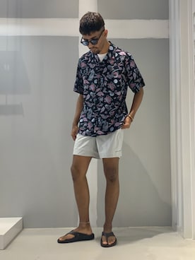「Carhartt WIP（カーハートダブリューアイピー）のアイテム（トップス）」を使った、TAKESHIさん（メンズ・178cm）の夏コーディネート