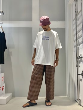 「JOINT WORKS（ジョイントワークス）のアイテム（トップス）」を使った、TAKESHIさん（メンズ・178cm）の夏コーディネート