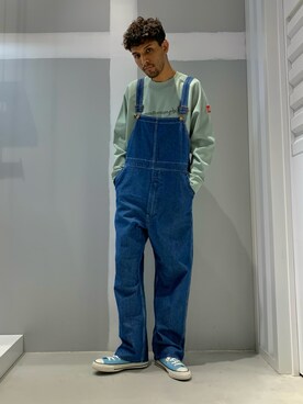 「JOINT WORKS（ジョイントワークス）のアイテム（オールインワン・サロペット）」を使った、TAKESHIさん（メンズ・178cm）の冬コーディネート