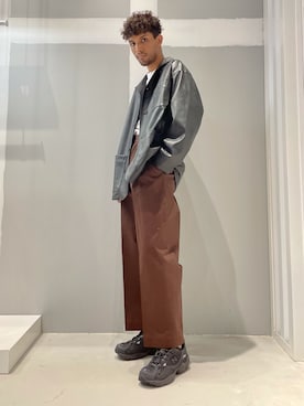 「JOINT WORKS（ジョイントワークス）のアイテム（パンツ）」を使った、TAKESHIさん（メンズ・178cm）の冬コーディネート