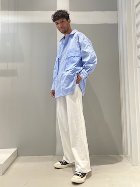 「JOINT WORKS（ジョイントワークス）のアイテム（シャツ/ブラウス）」を使った、TAKESHIさん（メンズ・178cm）の冬コーディネート