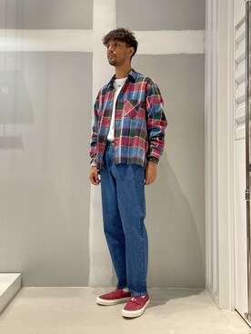 「JOINT WORKS（ジョイントワークス）のアイテム（トップス）」を使った、TAKESHIさん（メンズ・178cm）の春コーディネート