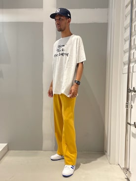 「JOINT WORKS（ジョイントワークス）のアイテム（帽子）」を使った、TAKESHIさん（メンズ・178cm）の夏コーディネート
