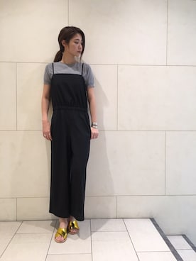 「MAISON DE REEFUR（メゾンドリーファー）のアイテム（つなぎ/オールインワン）」を使った、AIRI KAWASAKIさん（レディース・166cm）の夏コーディネート