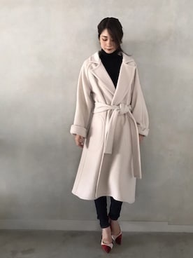 「MAISON DE REEFUR」｜「アイテム（その他アウター）」を使った、AIRI KAWASAKIさん（レディース・166cm）の秋コーディネート