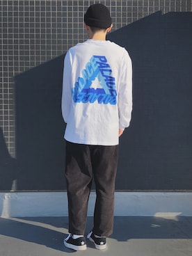 「palace」｜「アイテム（ニットキャップ/ビーニー）」を使った、たっかさん（メンズ・174cm）の秋コーディネート