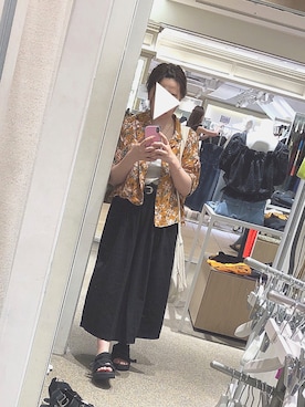 「one way（ワンウェイ）のアイテム（シューズ）」を使った、uraraさん（レディース・151cm）の夏コーディネート
